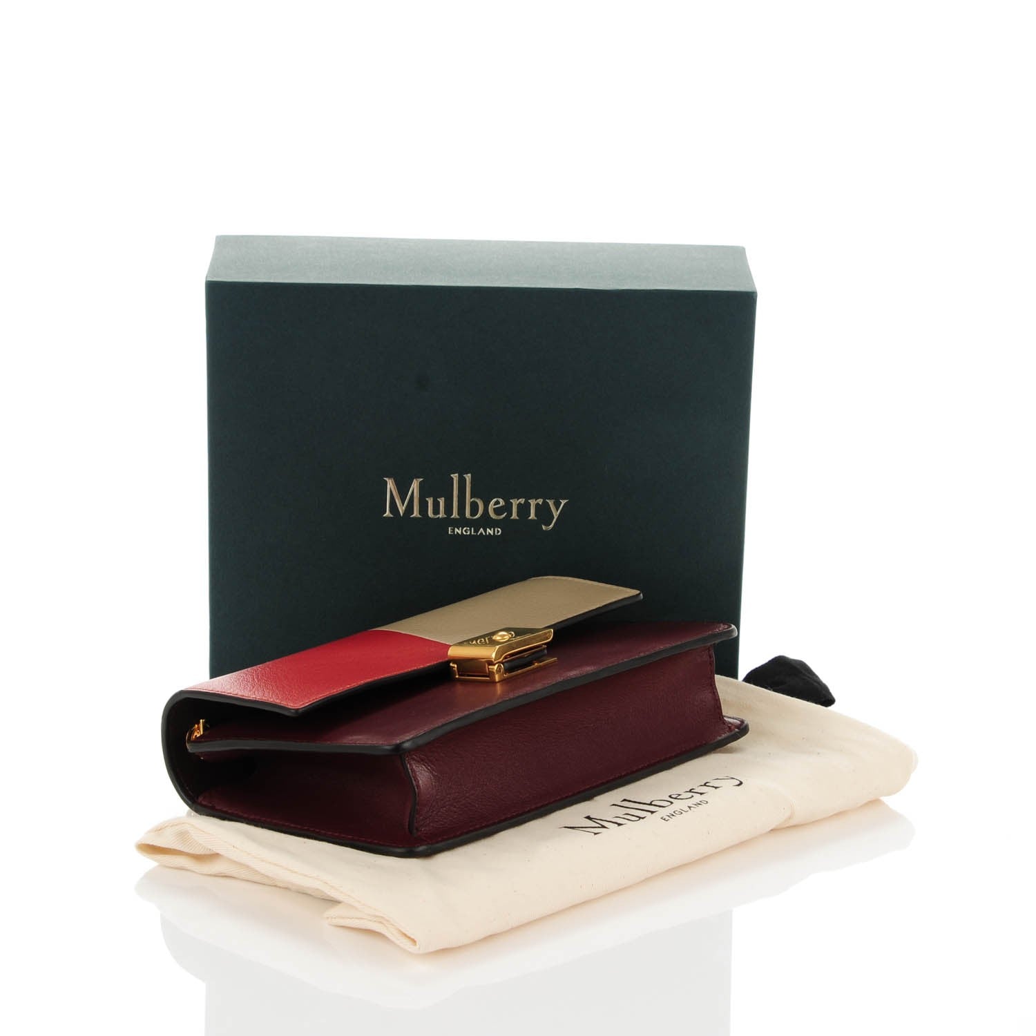 Mulberry Smooth Calfskin Cheyne Clutch Rust Dune Burgundy 4 of 7