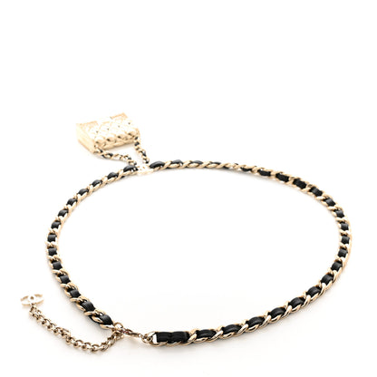 Chanel Lambskin Chain CC Flap Bag Belt 90 Black Gold 2 of 5