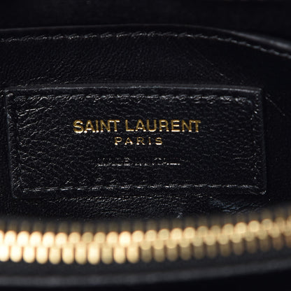 Saint Laurent Velvet Y Quilted Monogram Small Loulou Chain Satchel Black 7 of 9