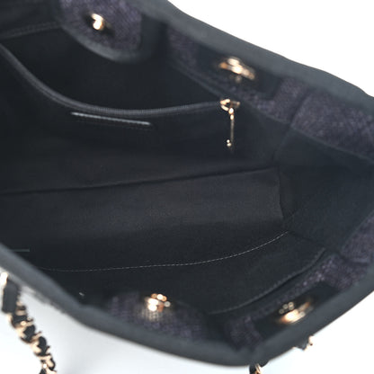 Chanel Woven Straw Raffia Mini Deauville Tote Black 4 of 8