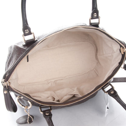 Gucci Guccissima Large Sukey Top Handle Bag Chocolate 5 of 7