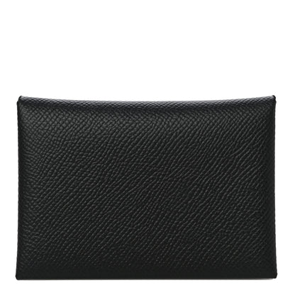 Hermes Epsom Calvi Duo Card Case Black 1 of 10
