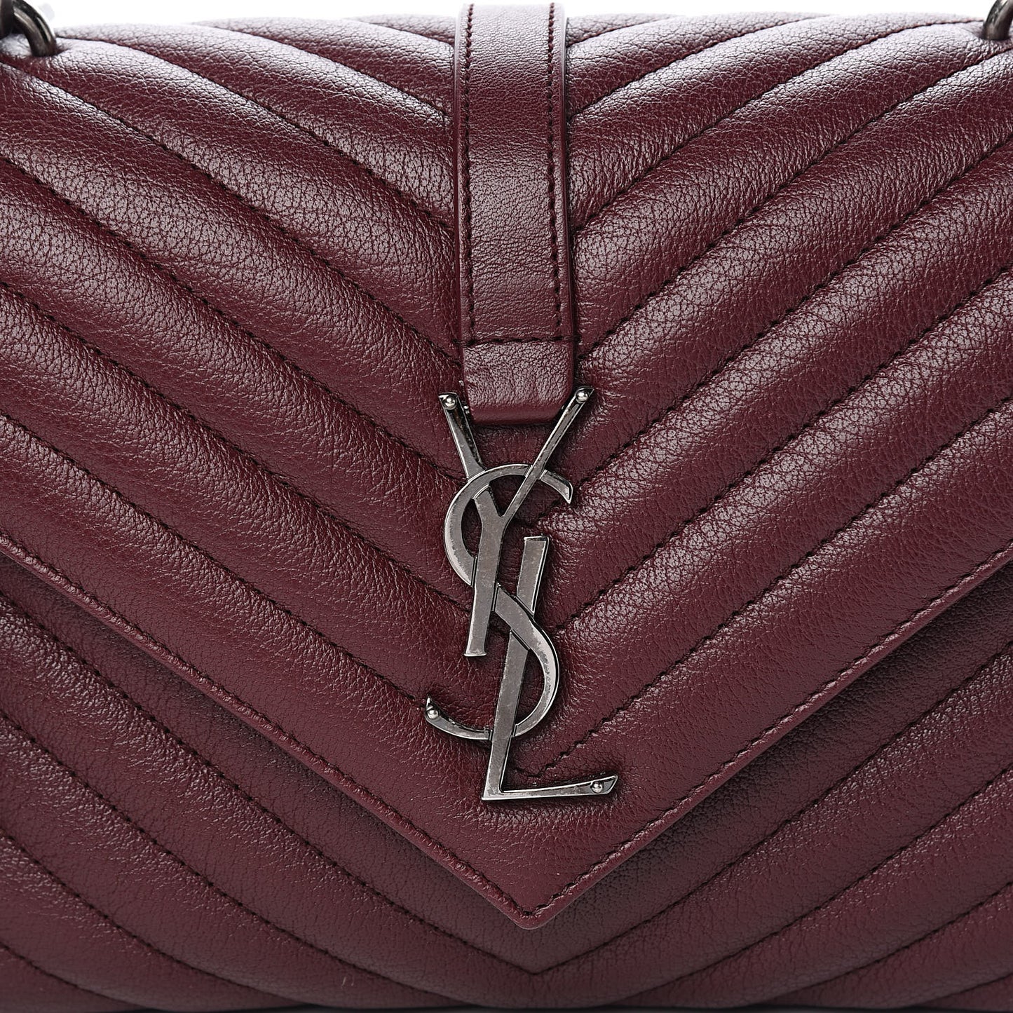 Sheepskin Matelasse Chevron Medium College Bag Rouge Legion