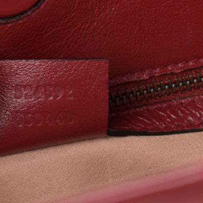 Gucci Azalea Calfskin Matelasse Heart Medium GG Marmont Slim Shoulder Bag Romantic Cerise 7 of 10