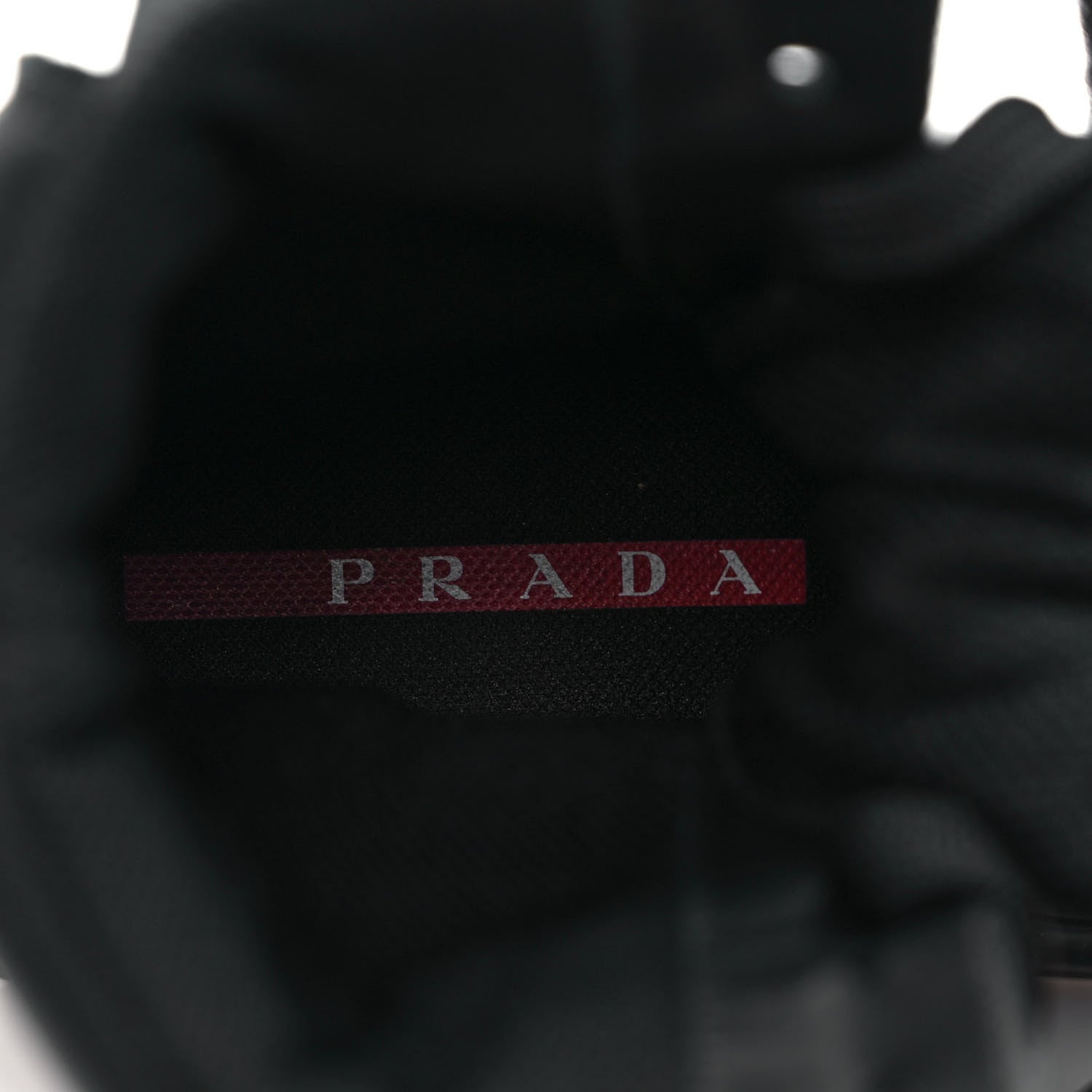 Prada Nubuck Polarius High Top Sneakers 36 Black 8 of 10
