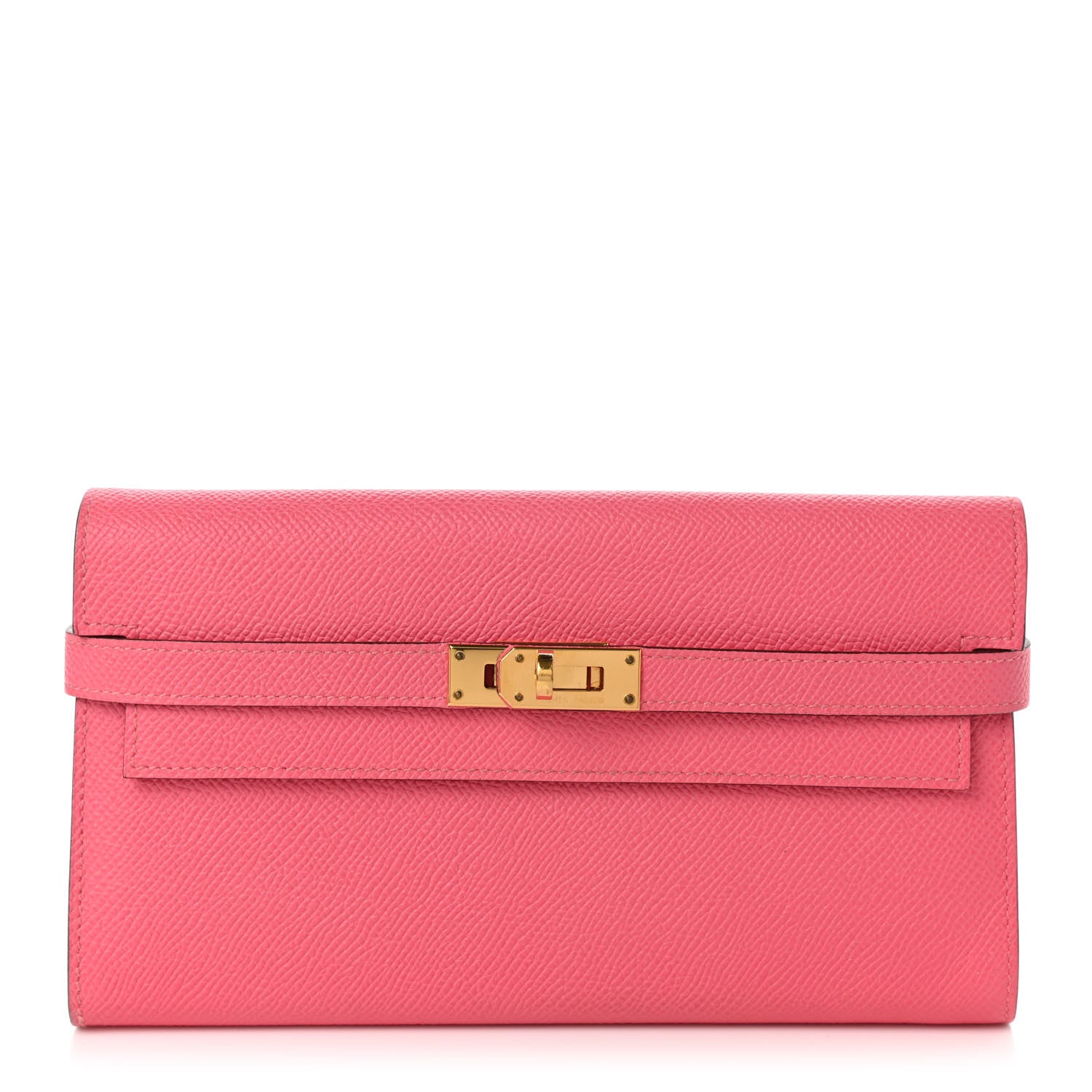 Hermes Epsom Kelly Longue Wallet Rose Azalee 1 of 10