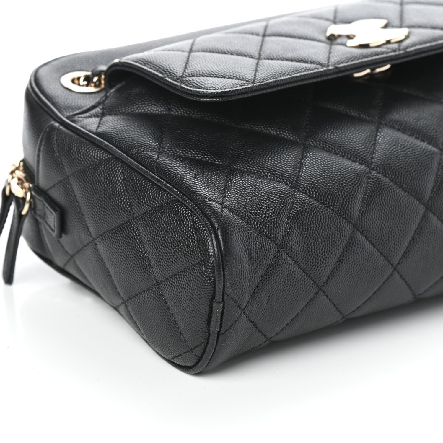 Chanel Caviar Quilted Medium In & Out Camera Case Black 9 of 10