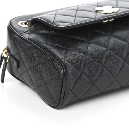 Chanel Caviar Quilted Medium In & Out Camera Case Black 9 of 10