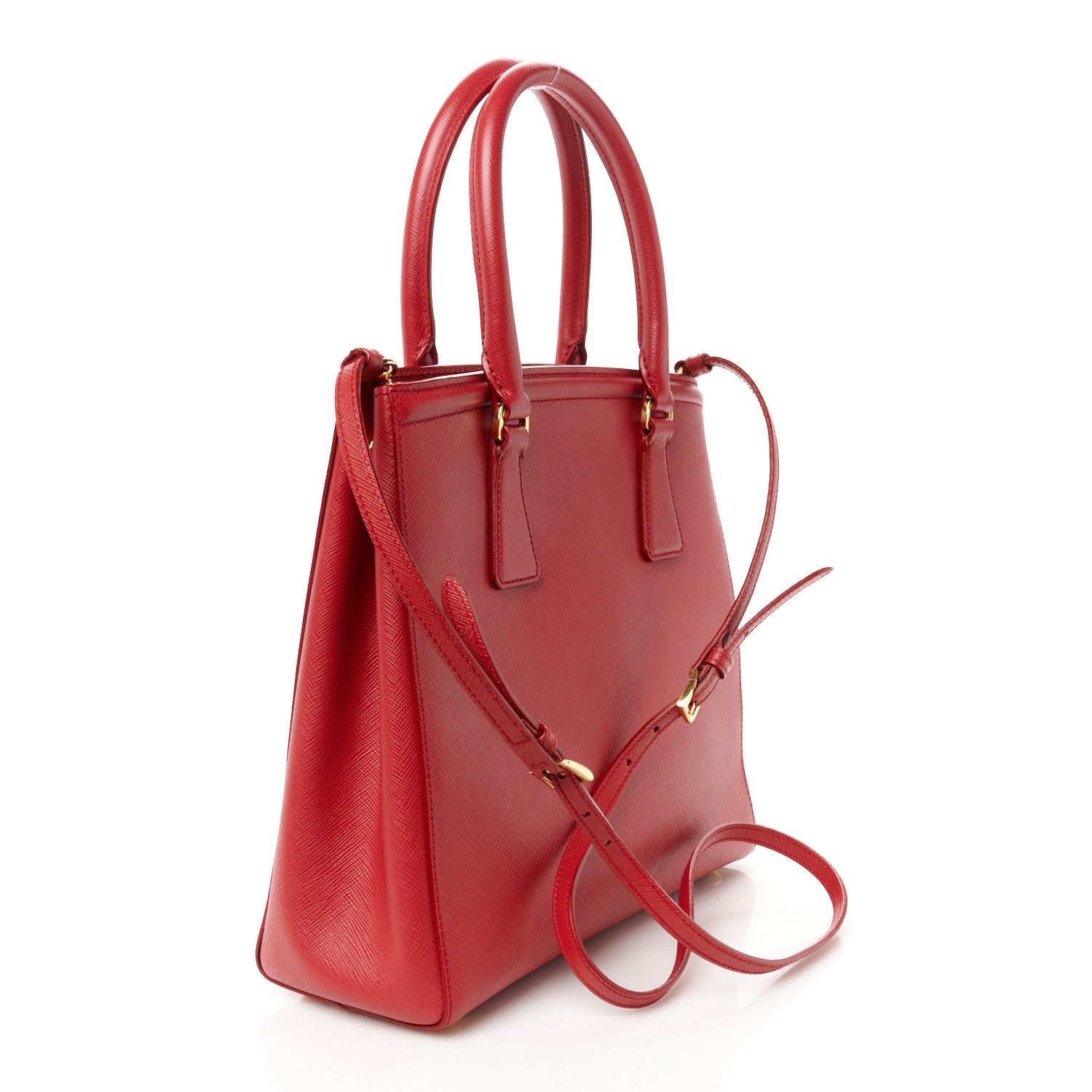 Prada Saffiano Lux Parabole Tote Fuoco 3 of 13