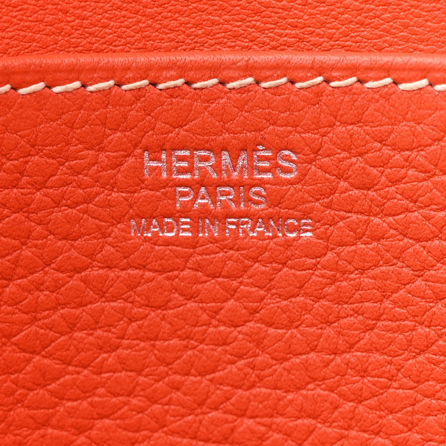Hermes Taurillon Clemence Halzan 31 GM Orange 6 of 15