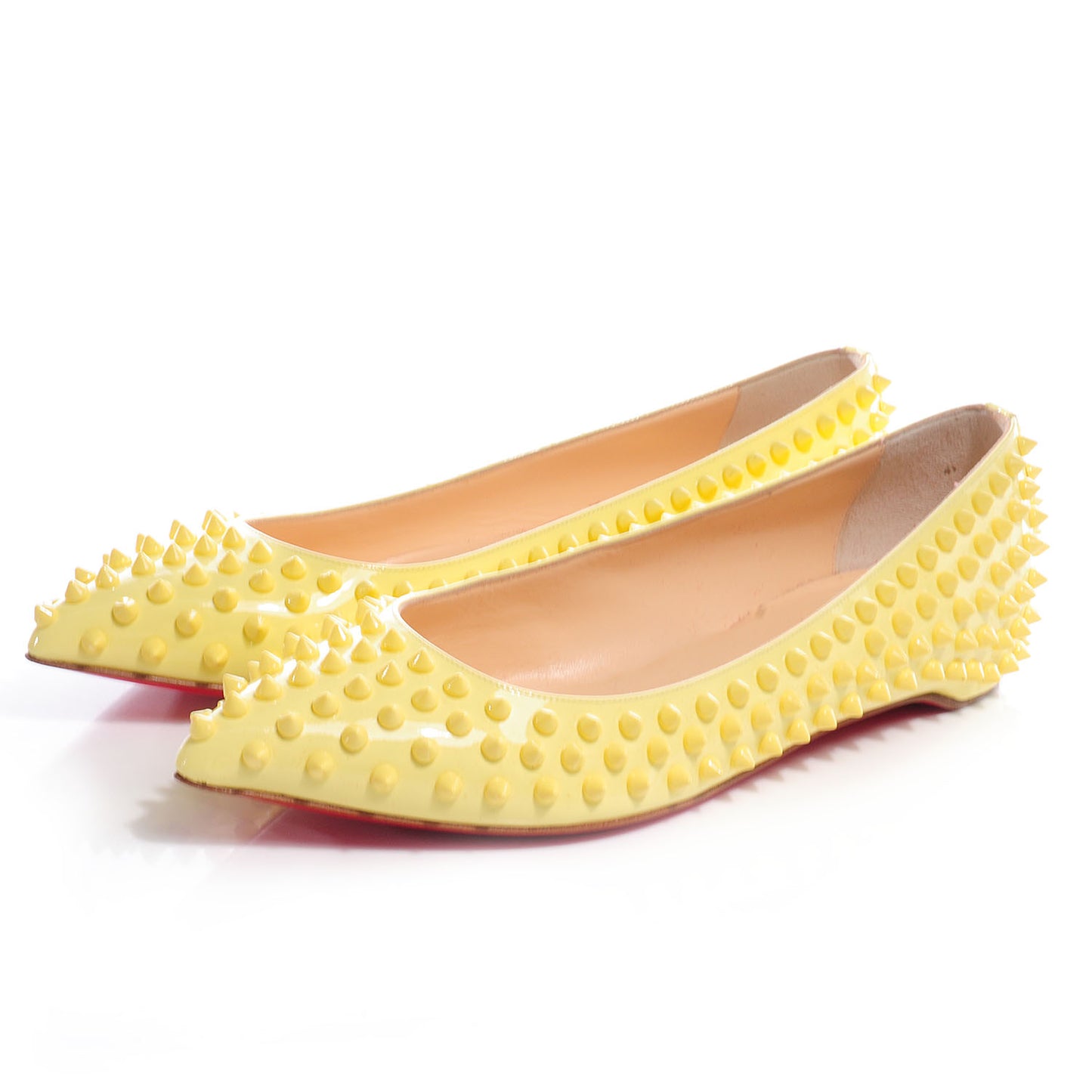 Patent Pigalle Spikes Flats 40 Lemon