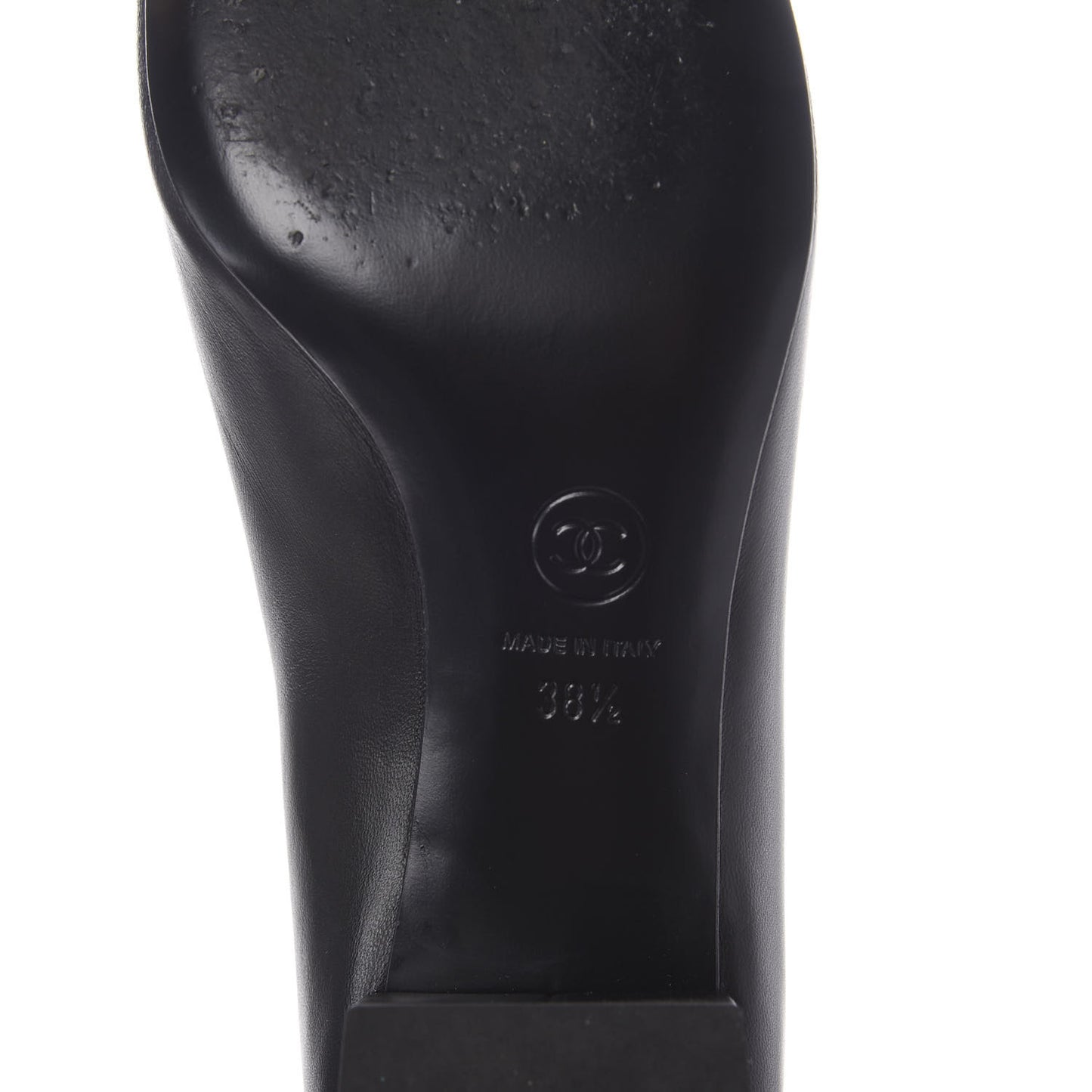 Lambskin Pearl Camellia Cap Toe Pumps 38.5 Black