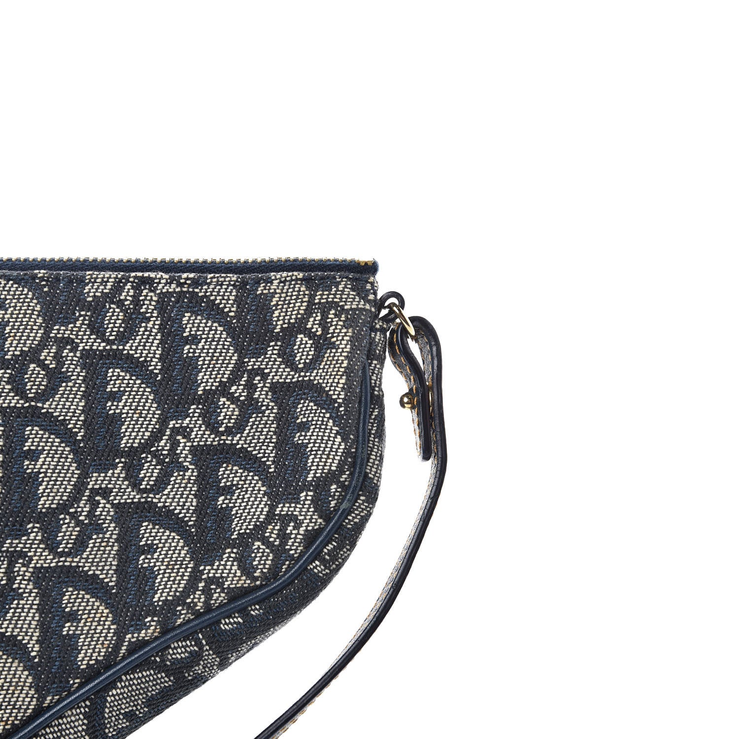 Christian Dior Monogram Mini Saddle Pochette Navy 8 of 9
