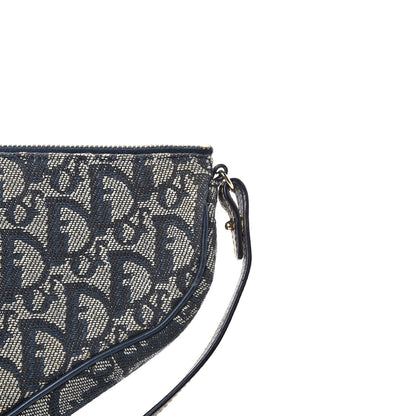 Christian Dior Monogram Mini Saddle Pochette Navy 8 of 9