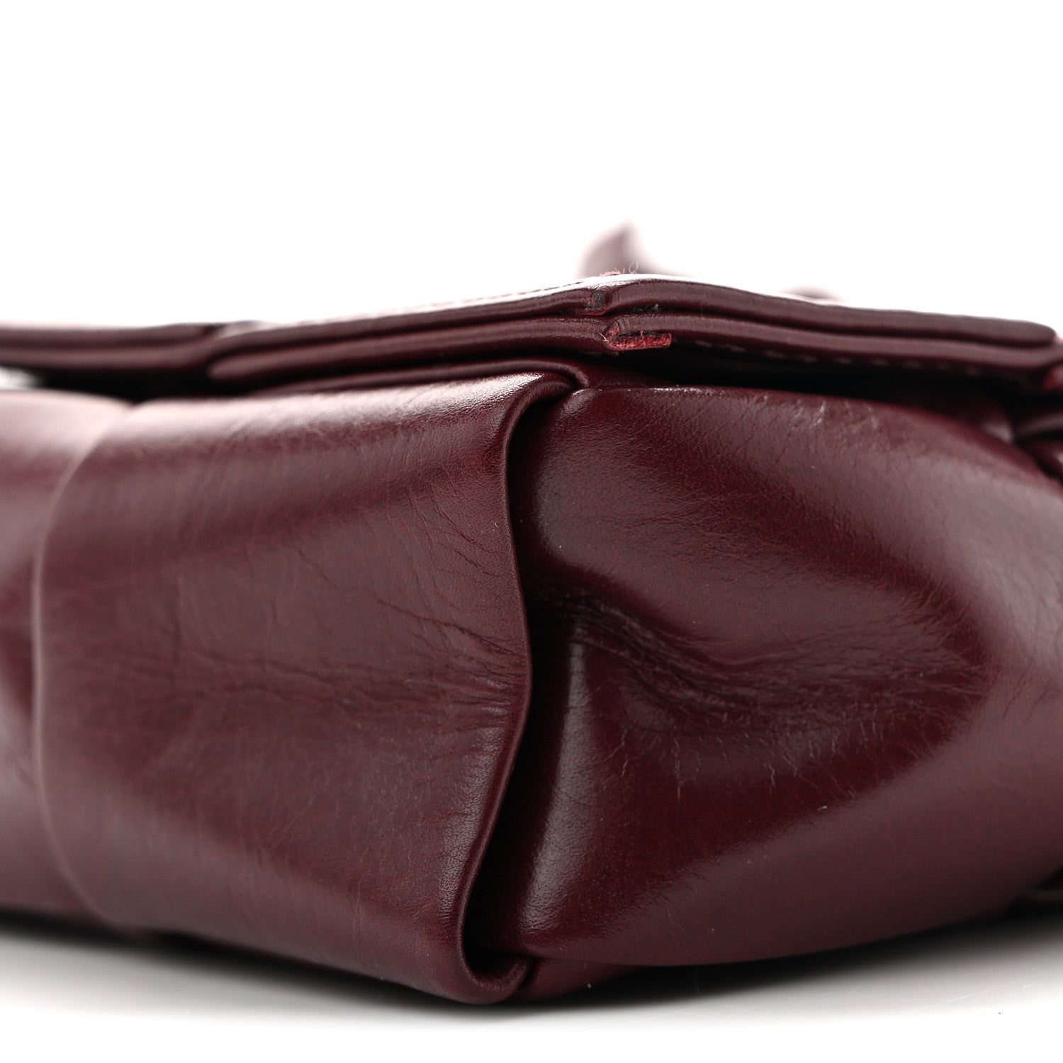 Bottega Veneta Paper Calfskin Maxi Intreccio Extra Mini Cassette Crossbody Bag Burgundy 10 of 11