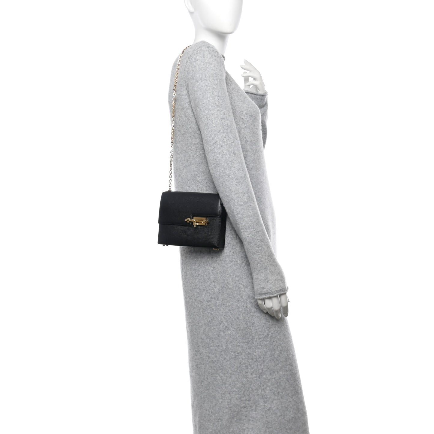 Chevre Chamkila Mini Verrou Chaine Bag Black Black