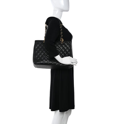 Chanel Caviar Quilted Grand Shopping Tote GST Black 3 of 13