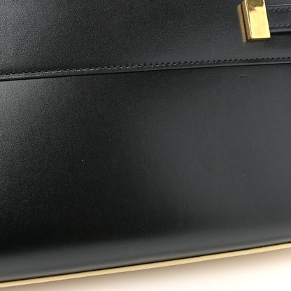 Saint Laurent SAINT LAURENT Smooth Calfskin Manhattan Shoulder Bag Black Beige 11 of 12