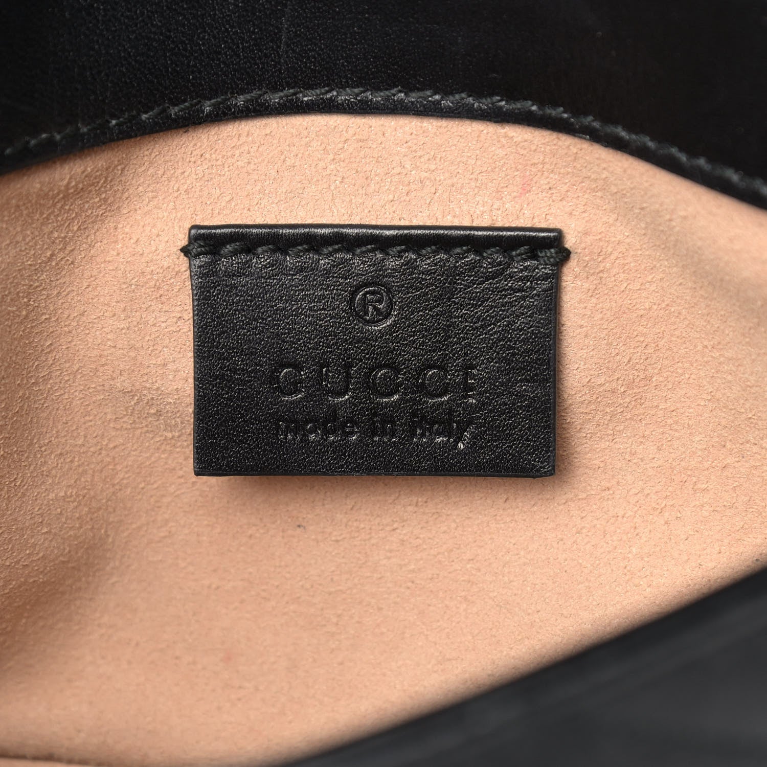 Gucci Calfskin Matelasse Super Mini GG Marmont Shoulder Bag Black 6 of 13