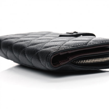 Chanel Caviar Quilted Zipped Pocket Wallet Black 6 of 8