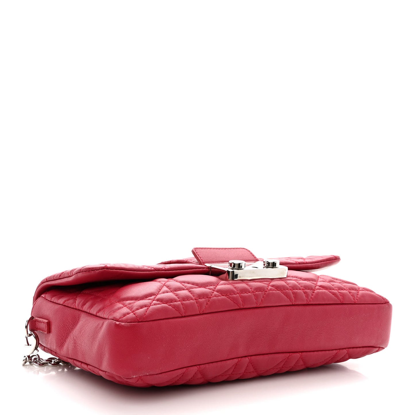 Lambskin Cannage Miss Dior Promenade Pouch Fuchsia