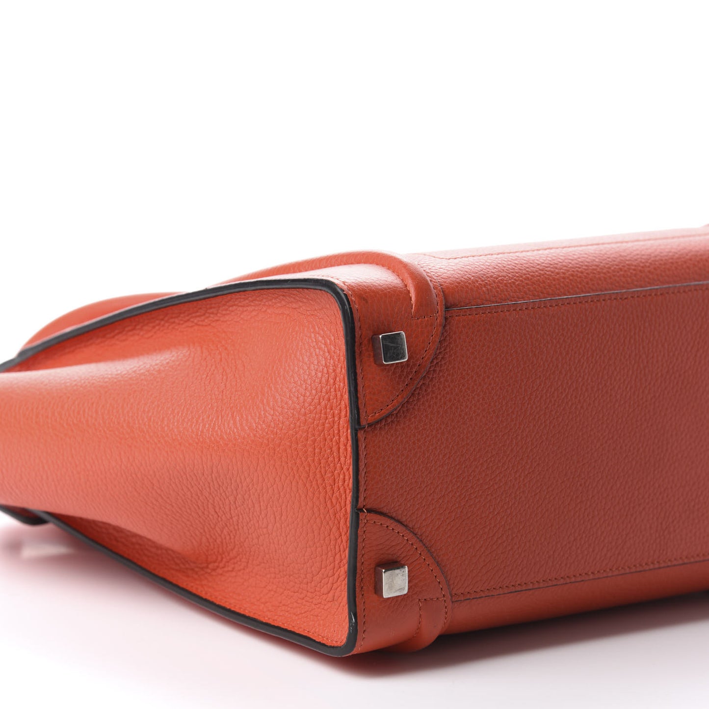 Drummed Calfskin Micro Luggage Vermillion