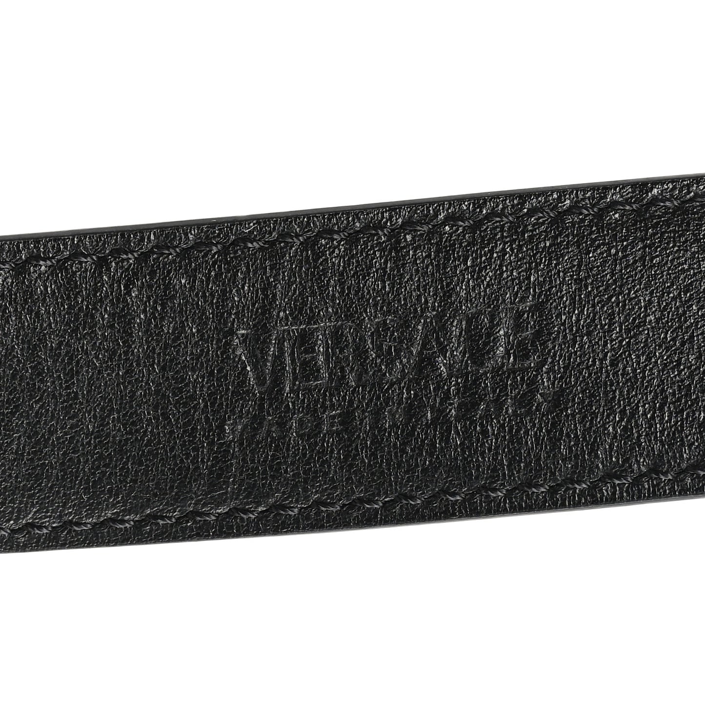 Calfskin La Medusa Skinny 90 36 Belt Black