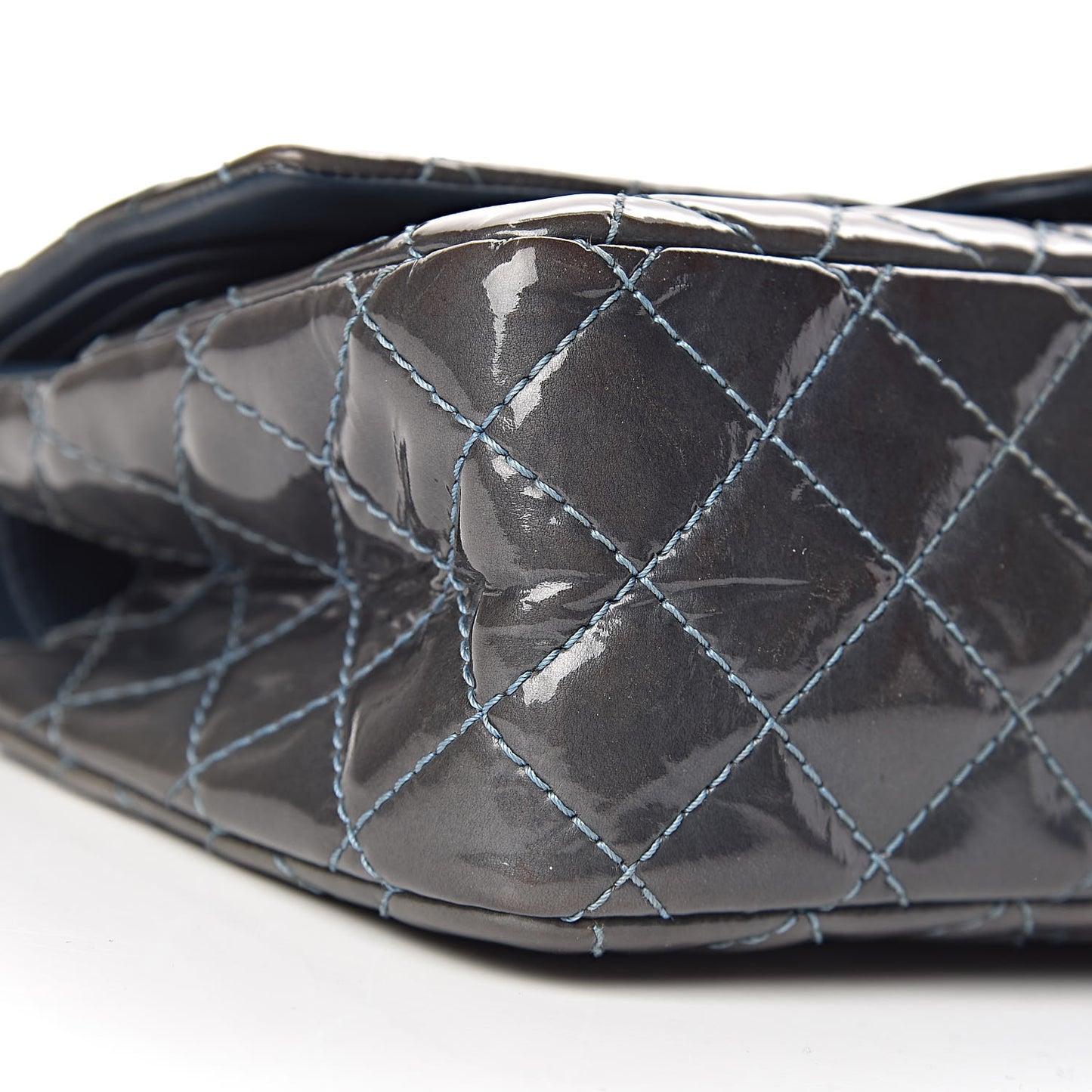Patent Quilted 2.55 Reissue 225 Flap Blue