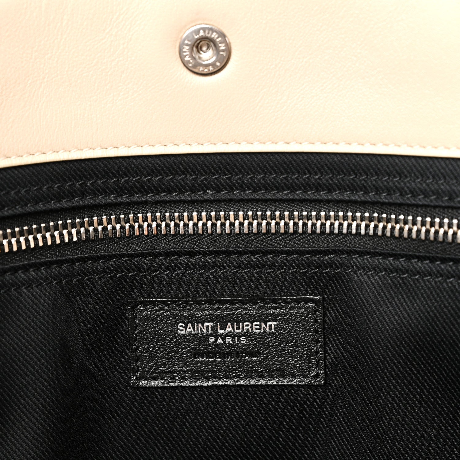 Saint Laurent Vitello Large Rive Gauche Tote Sea Salt 6 of 10