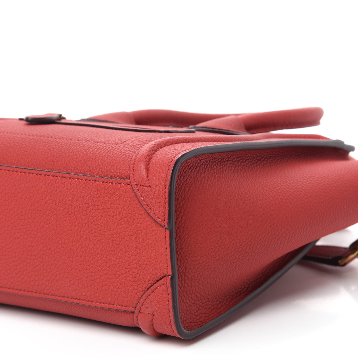 Celine Baby Grained Calfskin Nano Luggage Red 7 of 10