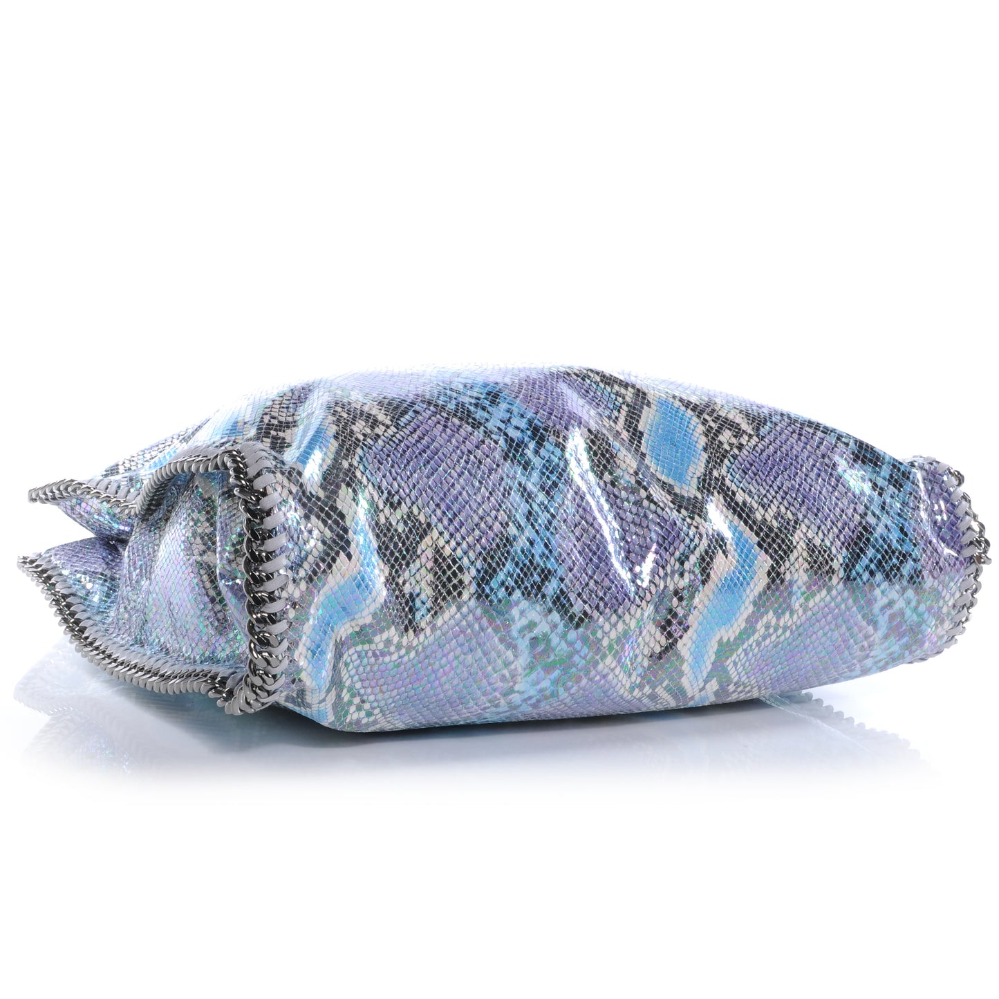 Faux Python Large Oleographic Falabella Tote Blue