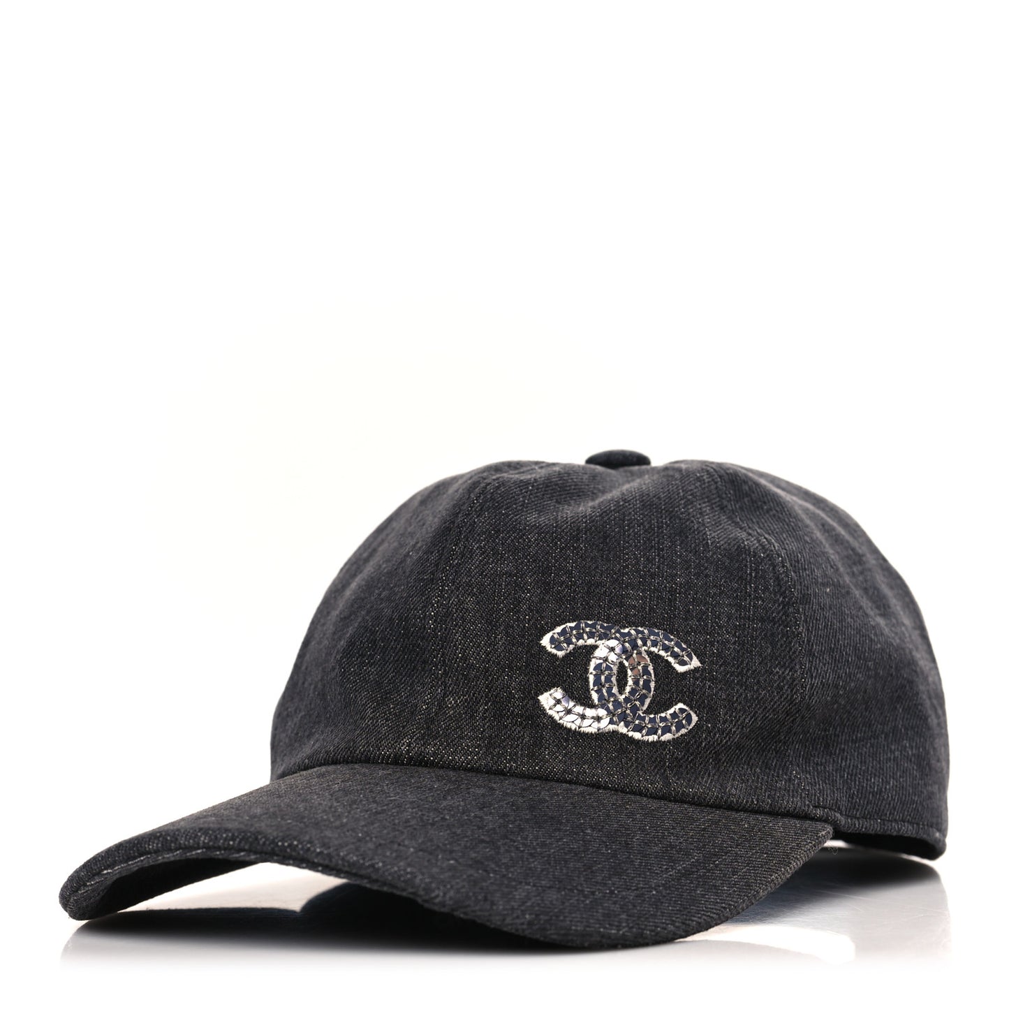 Cotton Sequin CC Cap Hat Black