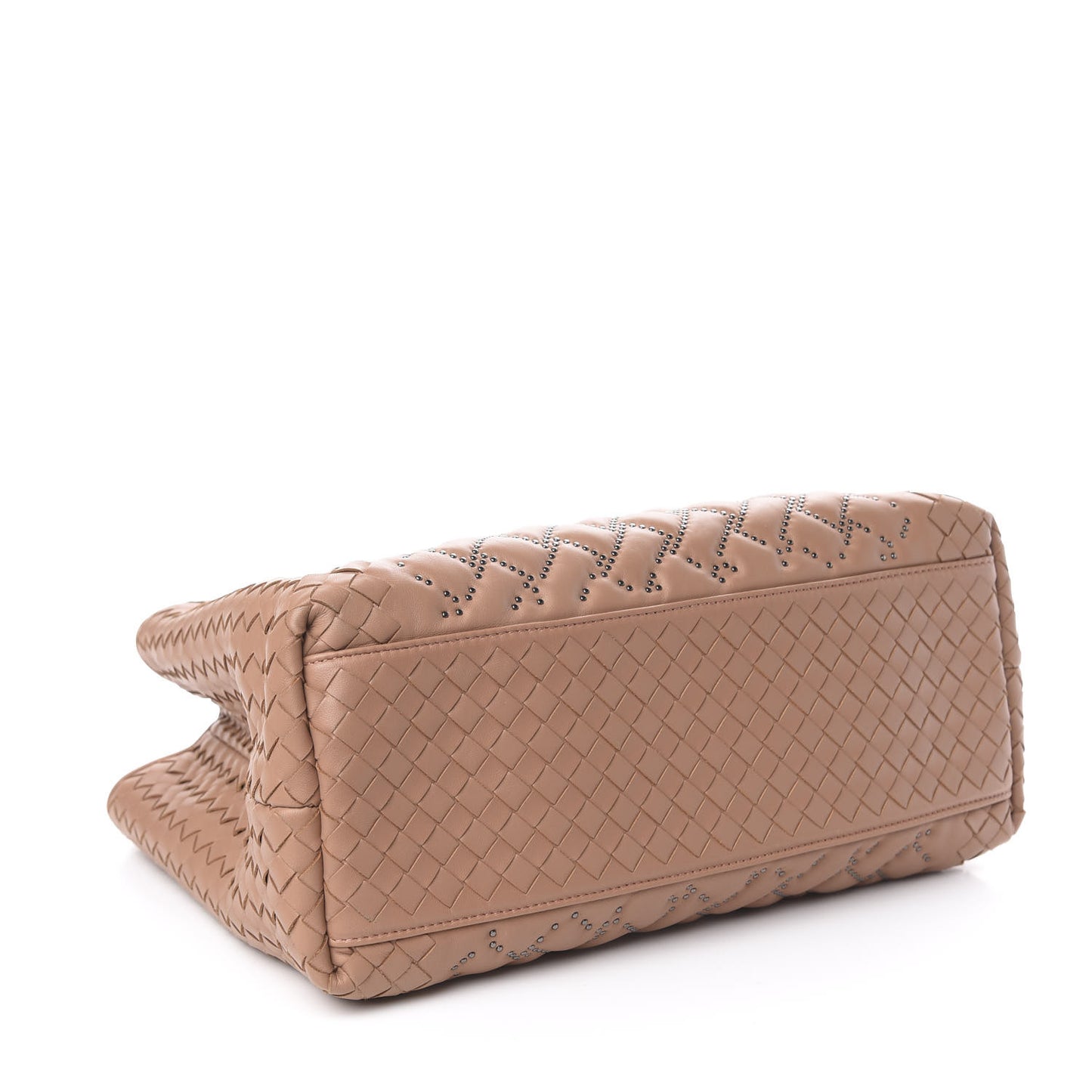 Nappa Intrecciato Microstuds Tote Dahlia
