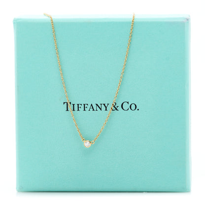 Tiffany 18K Yellow Gold Diamond .05ct Elsa Peretti Diamonds by the Yard Pendant Necklace 5 of 5
