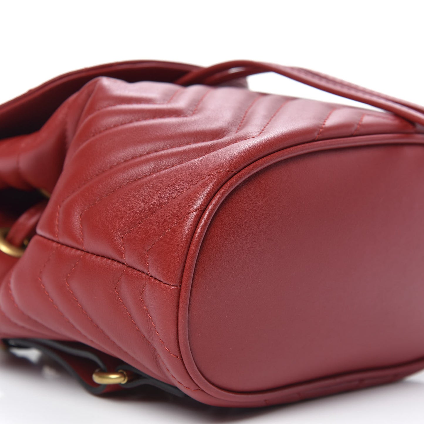 Calfskin Matelasse GG Marmont Flap Backpack Hibiscus Red