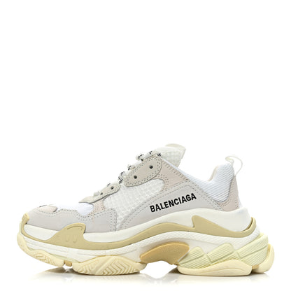 Balenciaga Fabric Mesh Womens Triple S Sneakers 36 White 1 of 13