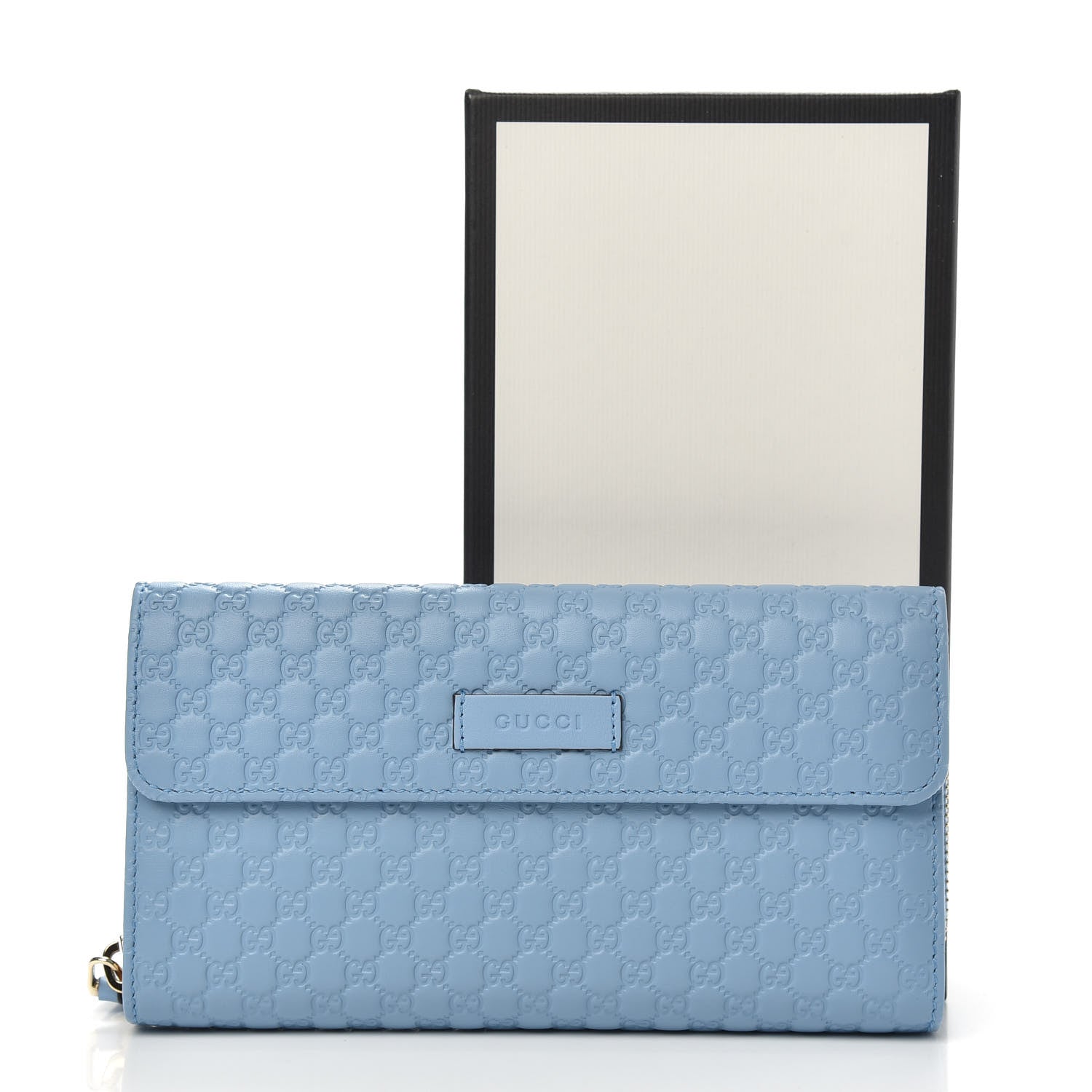 Gucci Soft Microguccissima Continental Zip Wallet Mineral Blue 10 of 11
