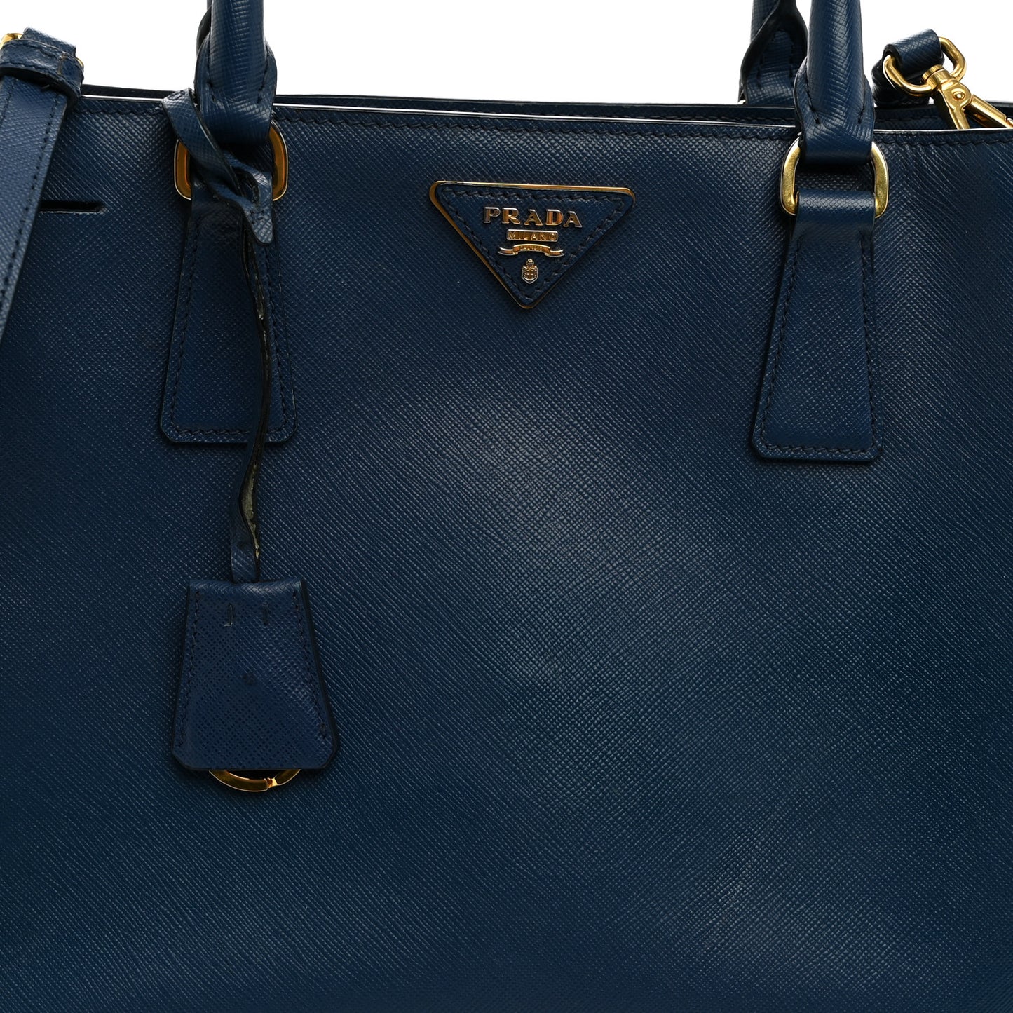 Saffiano Medium Galleria Double Zip Tote Cobalto