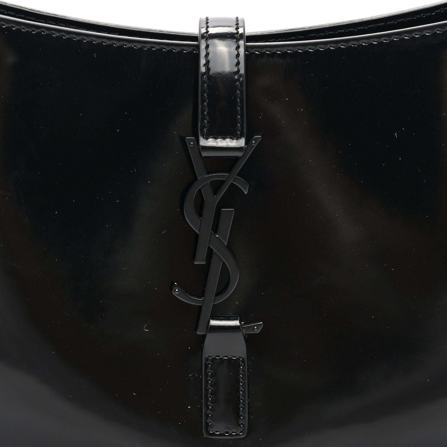 Saint Laurent Patent Le 5 A 7 Monochrome Hobo Black 7 of 9