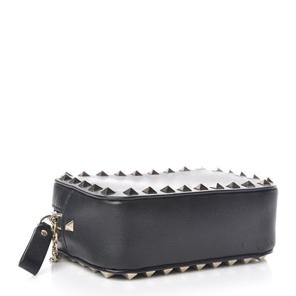 Valentino Garavani Calfskin Small Rockstud Chain Camera Crossbody Bag Black 4 of 9