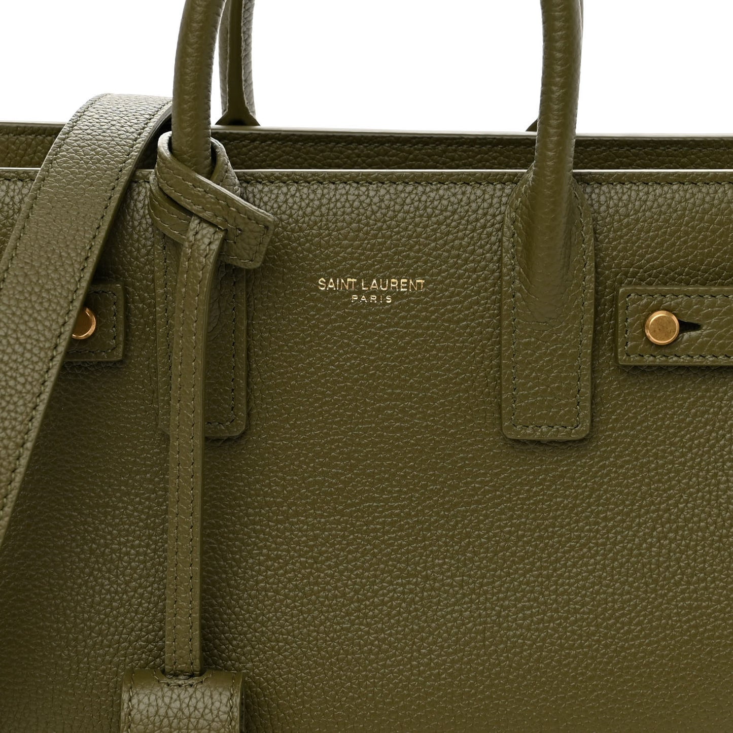 Grained Calfskin Nano Supple Sac De Jour Green