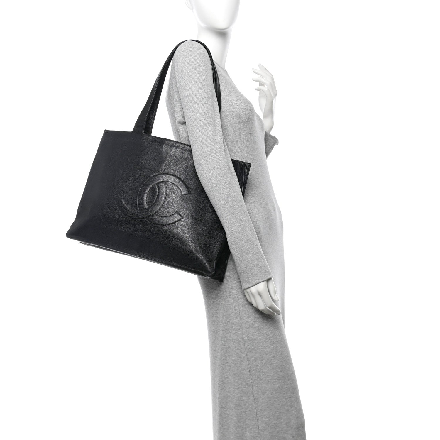 Chanel Caviar CC Shopper Tote Black 2 of 11