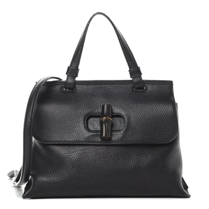 Gucci Cellarius Calfskin Small Bamboo Daily Top Handle Bag Black 1 of 16