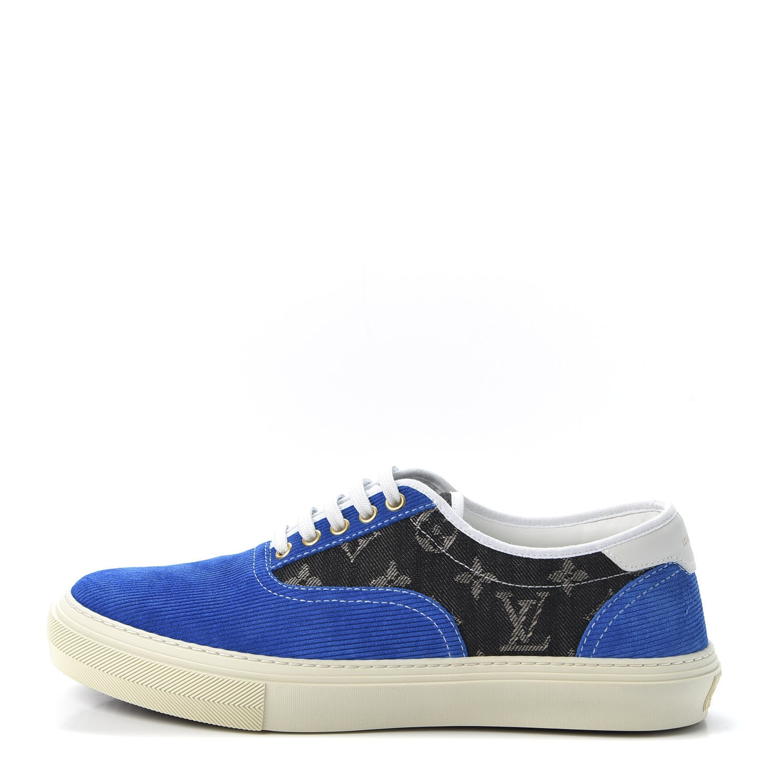 Louis Vuitton Suede Savane Monogram Mens Trocadero Richelieu Sneakers 9.5 Blue 1 of 10