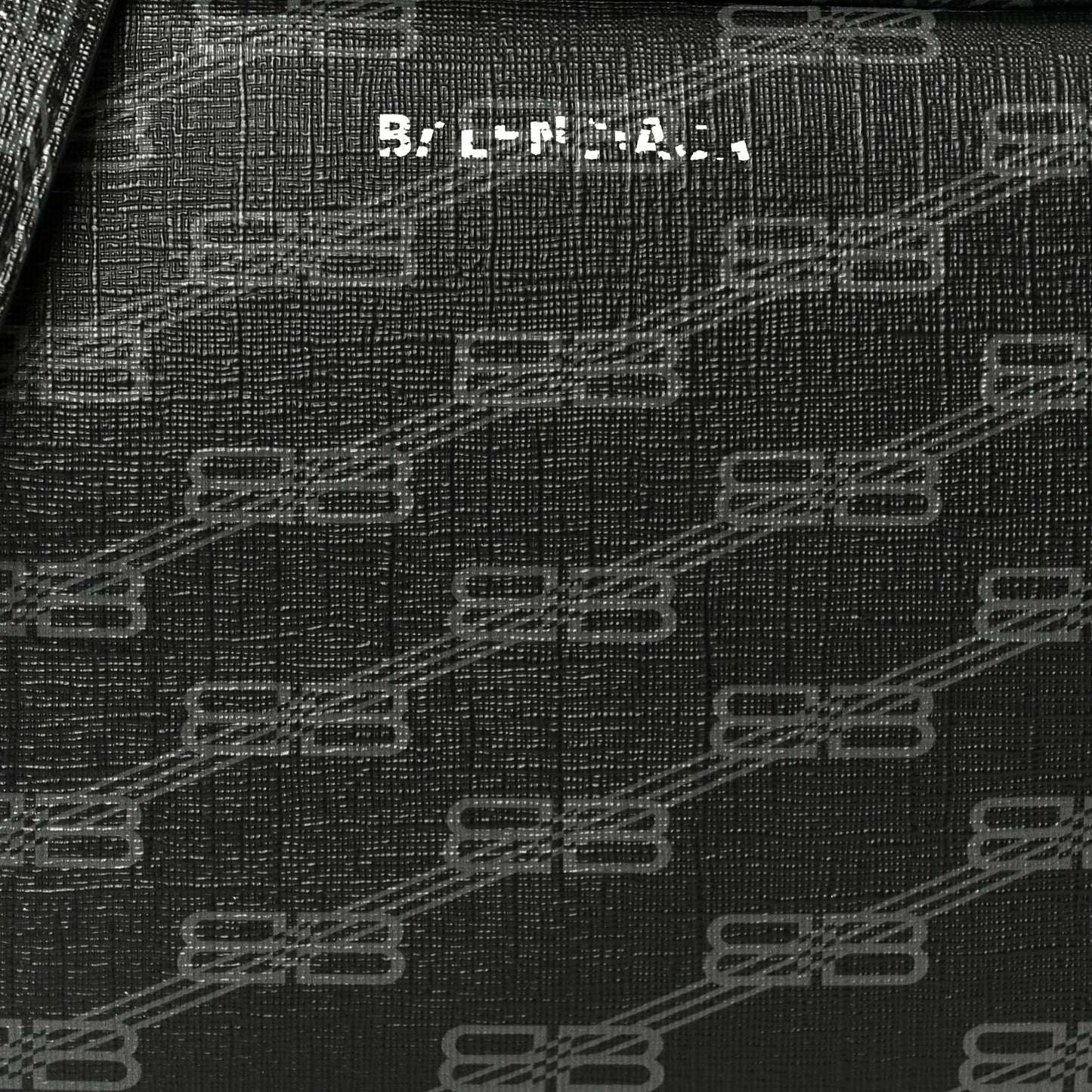 Coated Canvas BB Monogram Medium Signature Camera Bag Black Grey