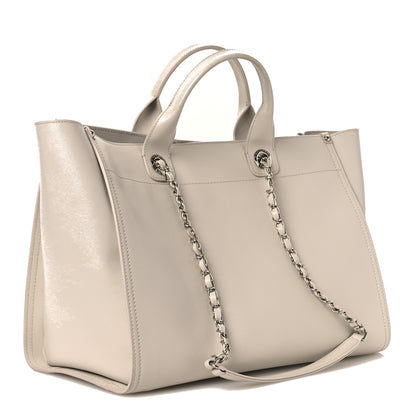Chanel Caviar Medium Studded Deauville Tote Ivory 3 of 13