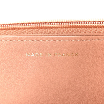 Chanel Lambskin Quilted Frame Wallet On Chain WOC Beige 7 of 10