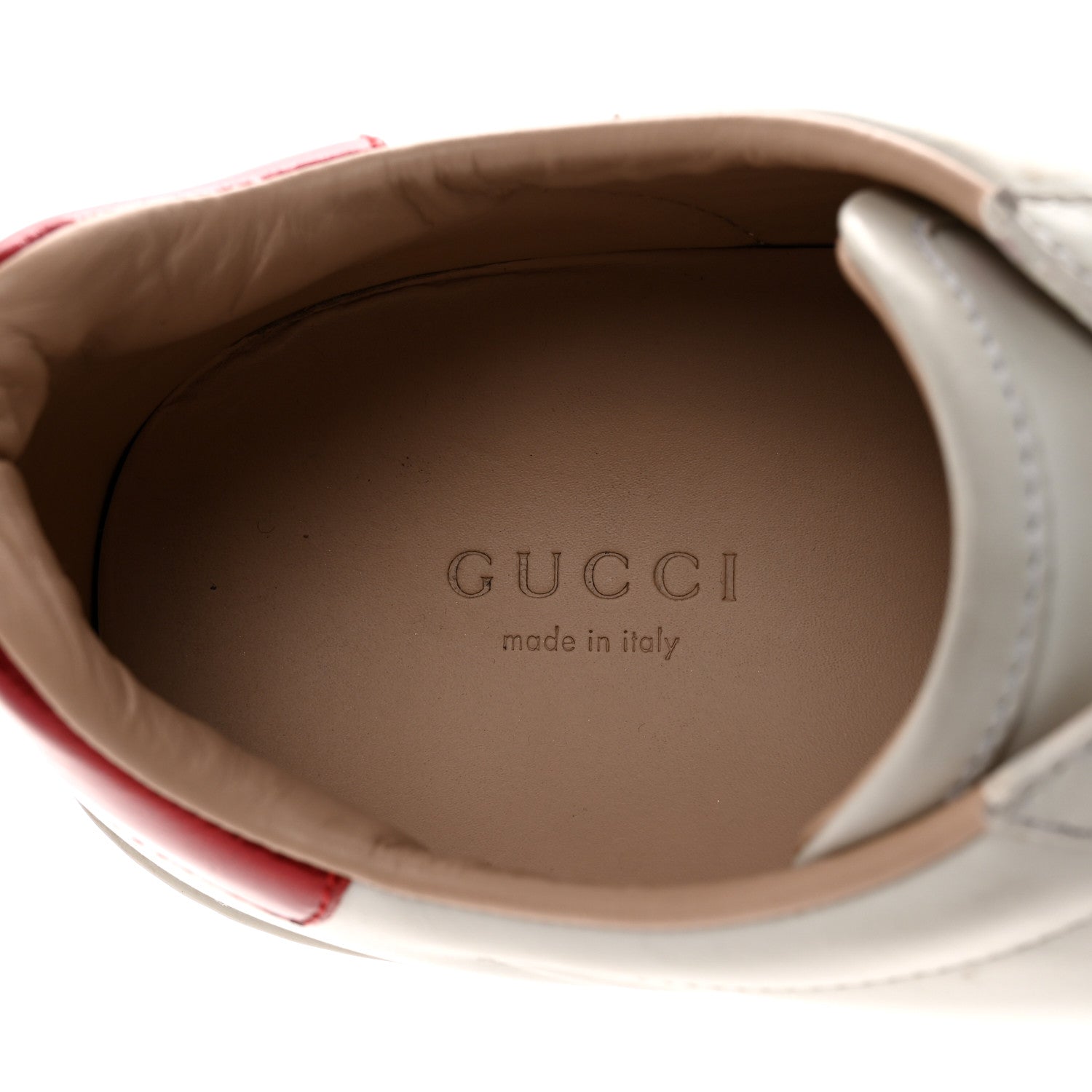Gucci Calfskin Web Bee Embroidered Womens Ace Platform Sneakers 38.5 White 7 of 9
