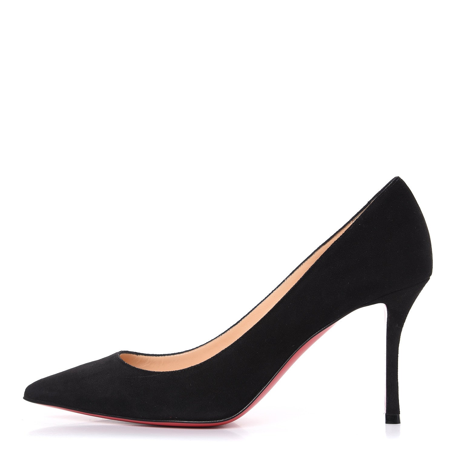 Christian Louboutin Veau Velours Decoltish 85 Pumps 36.5 Black 1 of 8