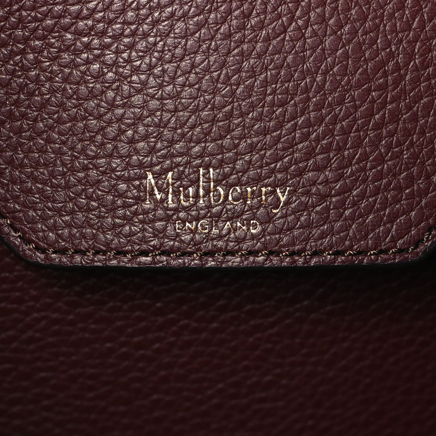 Mulberry Small Classic Grain Bayswater Tote Burgundy Oxford Blue 6 of 11